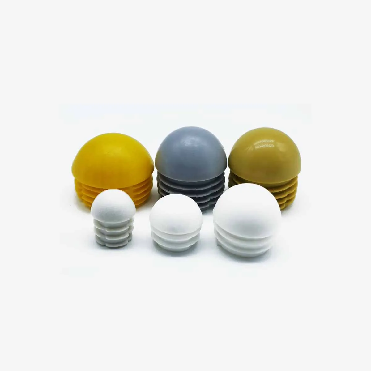 Черная пластиковая заглушка с круглой головкой Полусферическая изогнутой