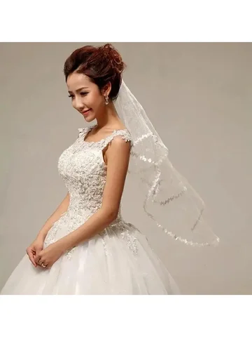 Свадебная фата LOVEYING однослойная короткая