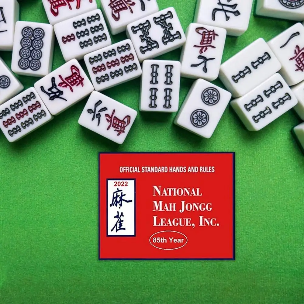 

New Design Durable Large Print Standard Size for Mahjong Themed Parties Portable Hands and Rules Mah Jongg Cards