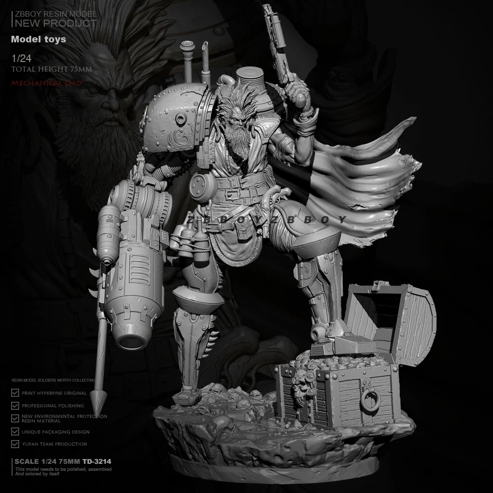

1/24 Resin model kits figure beauty colorless and self-assembled TD-3214