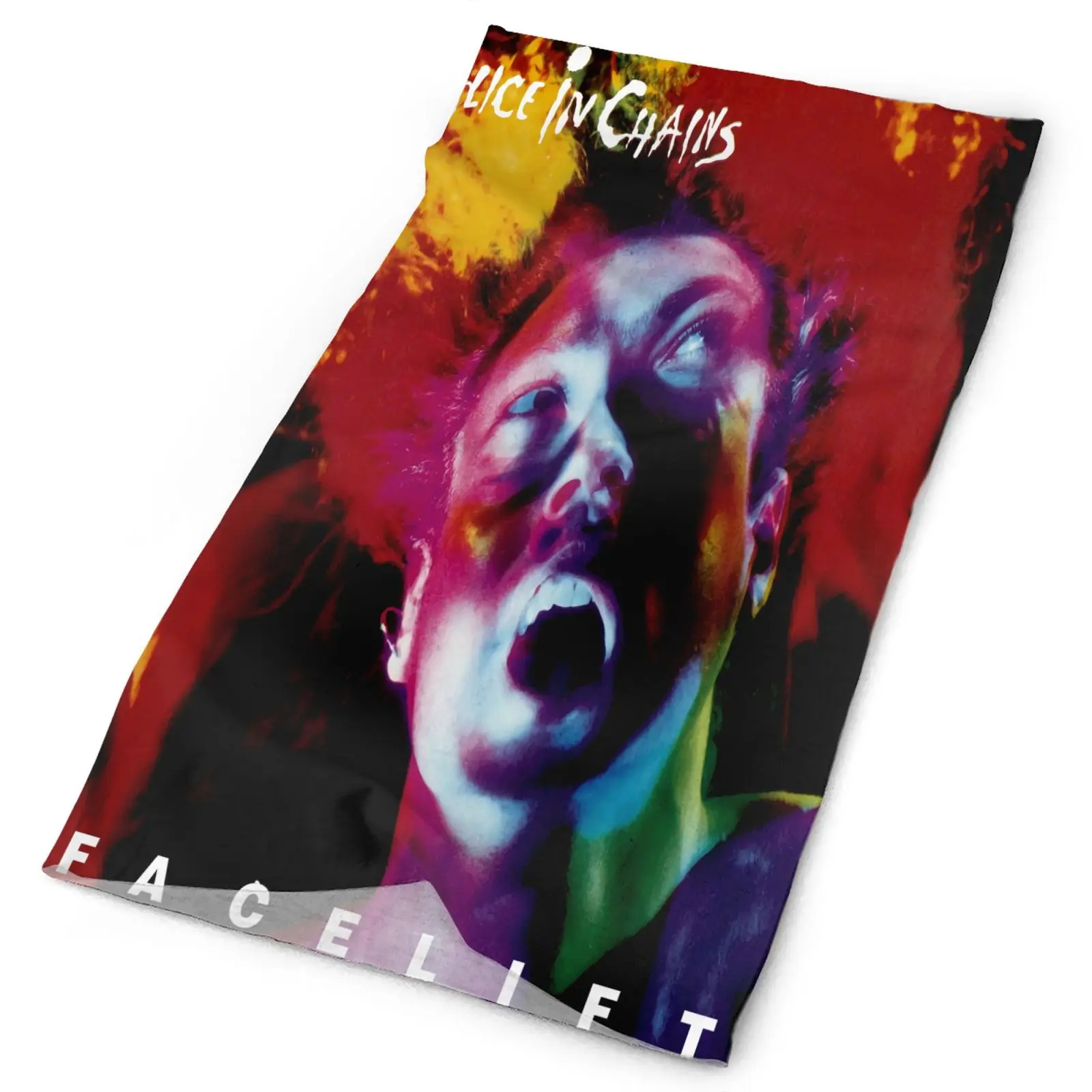 

1990 Алиса в цепях Facelift Tour Мужская бандана Военная идентификация шеи Обогреватель мужская маска для лица шлем лыжный шейный обогреватель