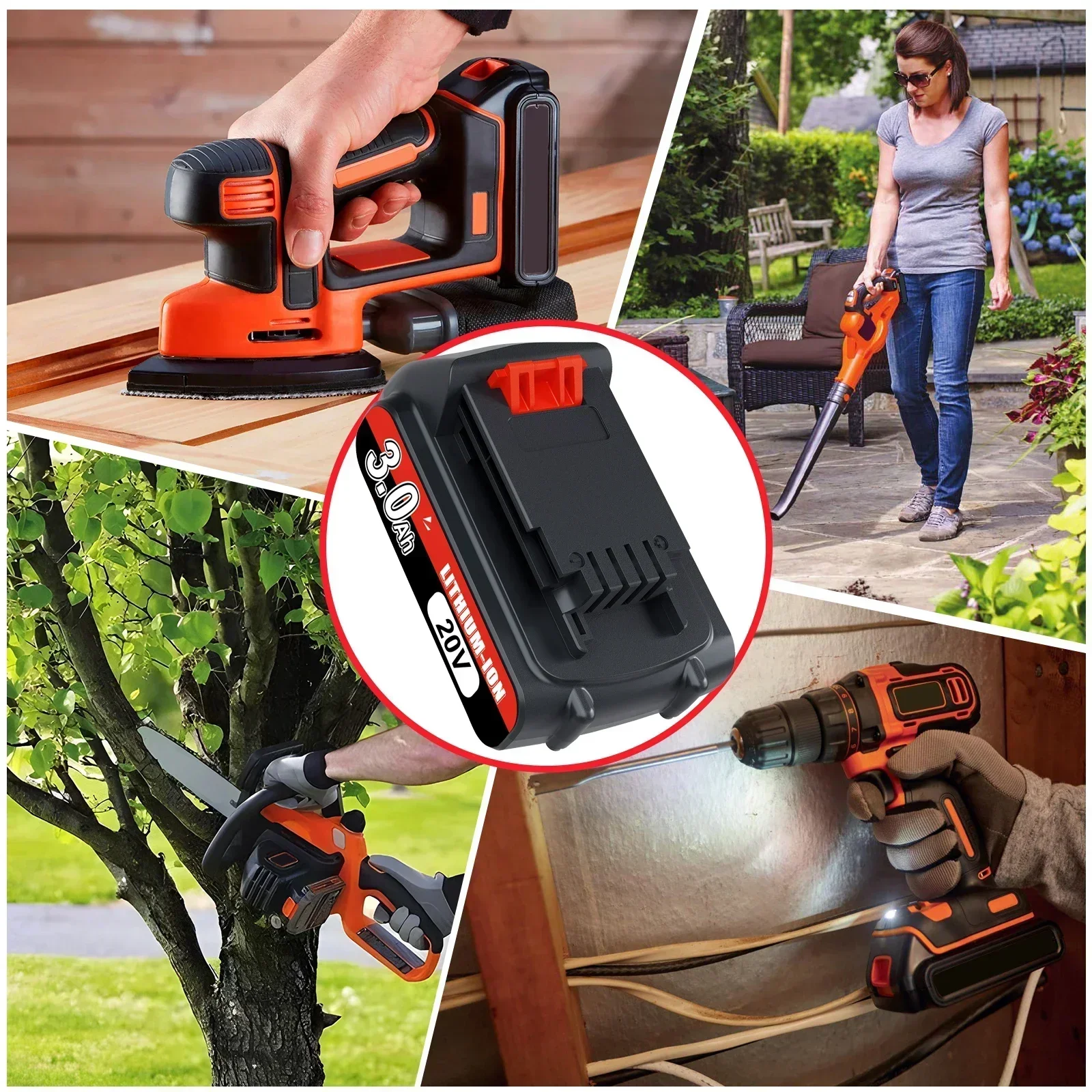 2022 3000 мАч LBXR20 Замена батареи для Black&ampDecker Литиевая батарея 20 В Макс. LB20 LBX20 LB2X4020-OPE