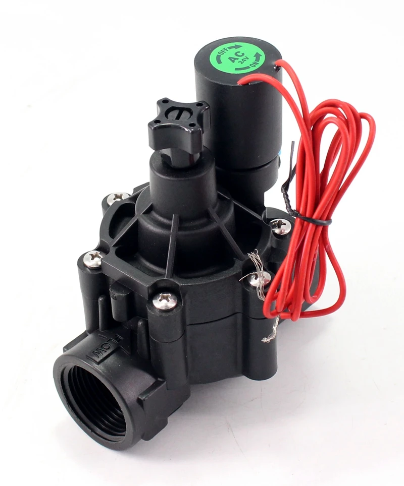

Zanchen small diameter solenoid valve with flow regulation and external manual switch for automatic drip irrigation
