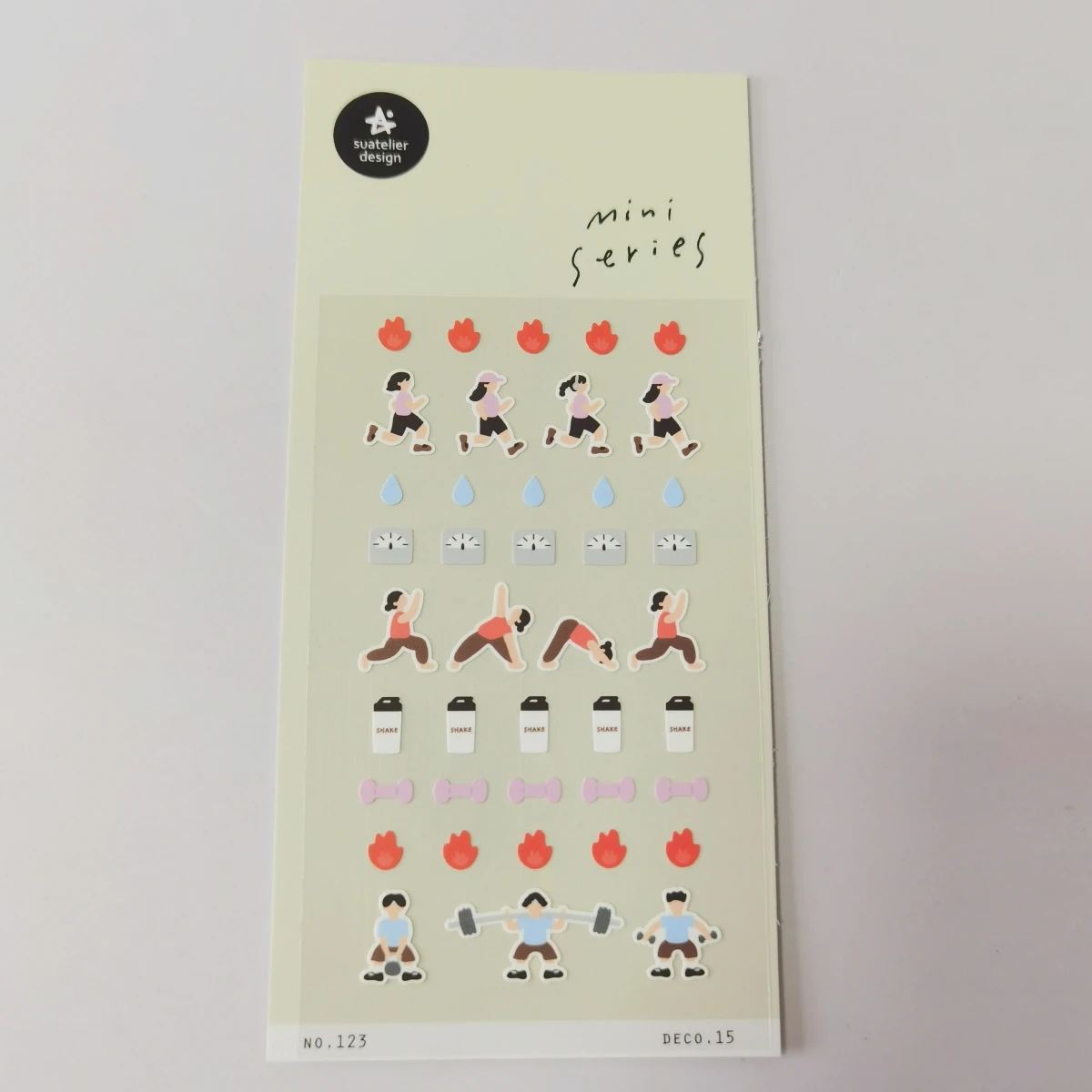 

Корейские наклейки Suatelier для фитнеса и бега, бумажные стикеры для скрапбукинга, мини-наклейки Kawaii для спорта, для дневников, канцелярских товаров и художественных принадлежностей