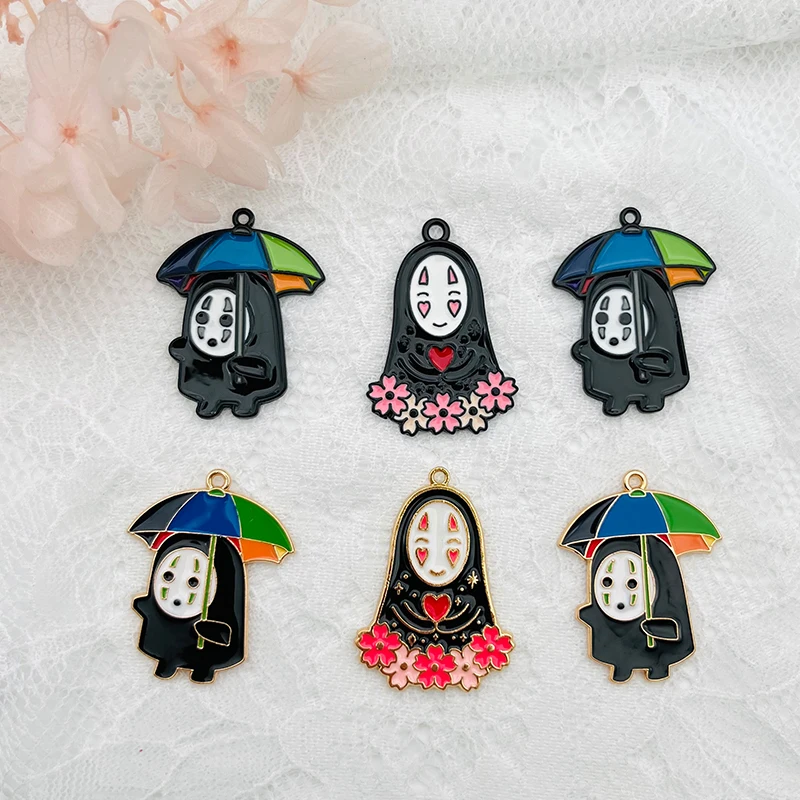 

10 шт. масляные капли сплав мультфильм аниме безликие мужские серьги сплав эмаль подвеска брелок аксессуары CharmsDIY Изготовление ювелирных из...