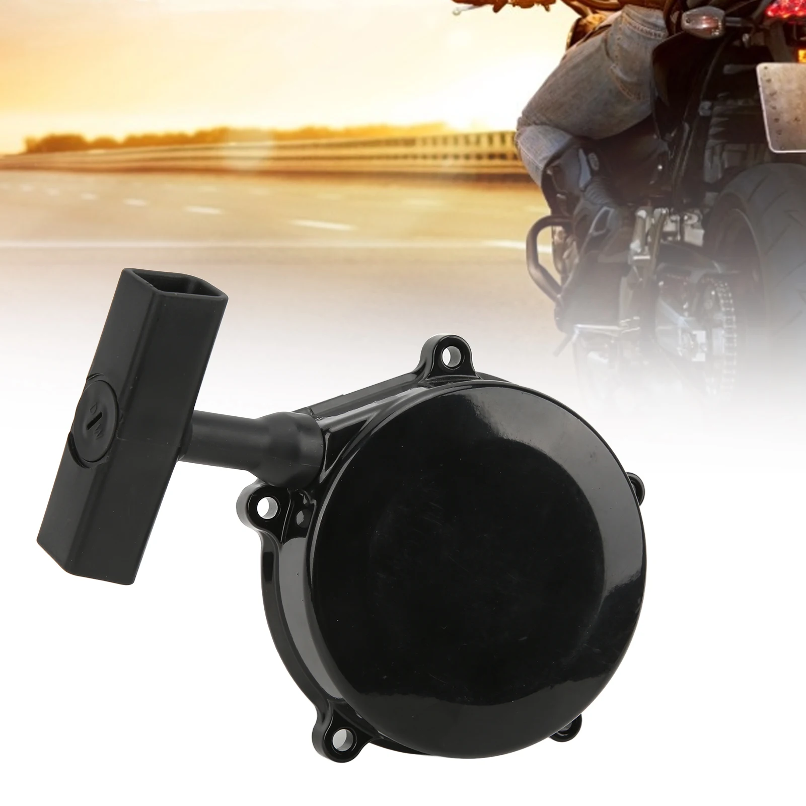 ZK20 Ручной стартер Универсальный алюминиевый сплав Черный блок запуска двигателя