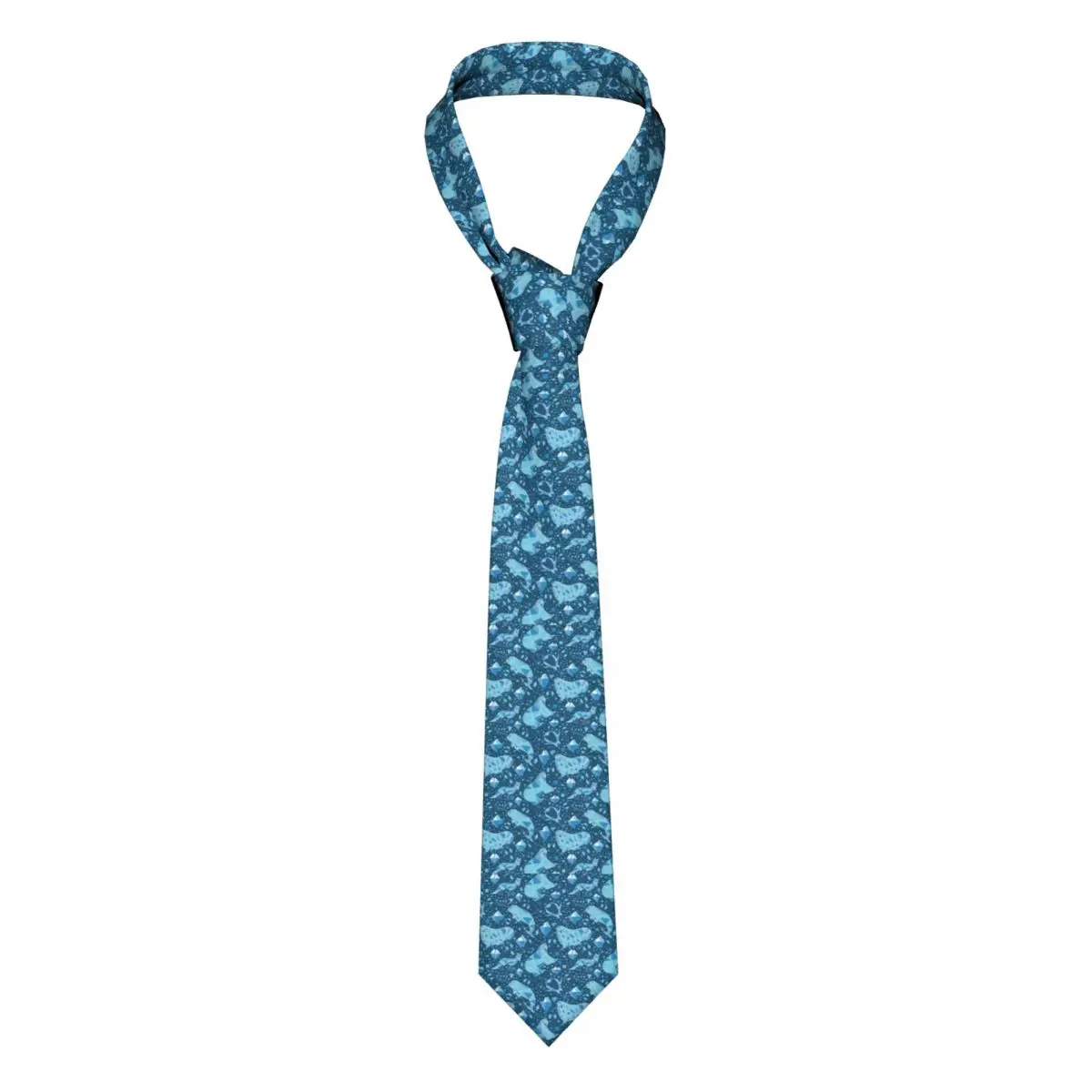 

Cute Arctic Animal Tie Bear And Fox Print Men Pattern Neck Ties Gift Blouse Wedding Polyester Silk Cravat