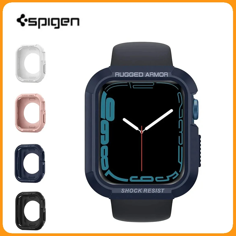 

Spigen Armor Case For Apple Watch Series 7/SE/6/5/4/3/2/1 TPU Protective Watch Cover 45mm 44mm 42mm 41mm 40mm 38mm
