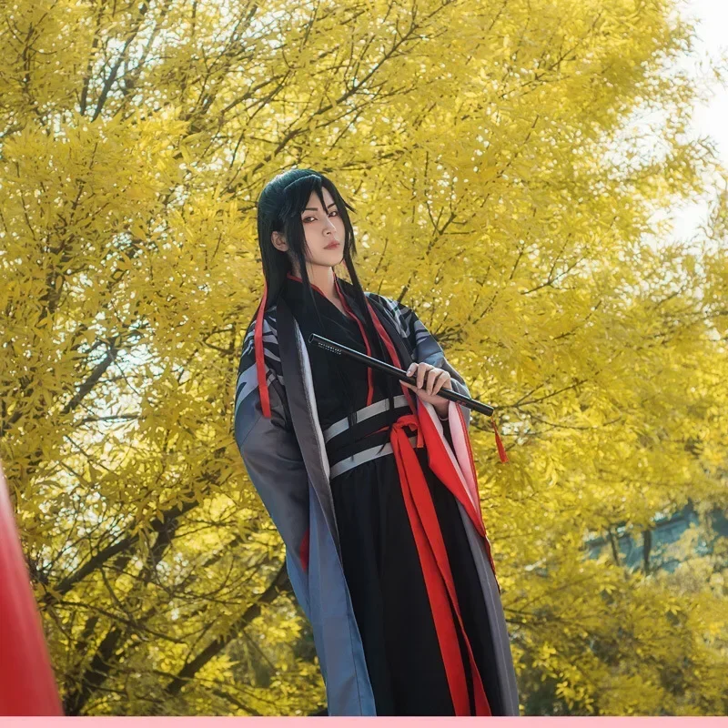 Фото Мужской костюм The Untamed Hanfu Magic Road, одежда для малышей Wei Wuxian Patriarch, аниме-фильмы, костюм для косплея, комплект U №3