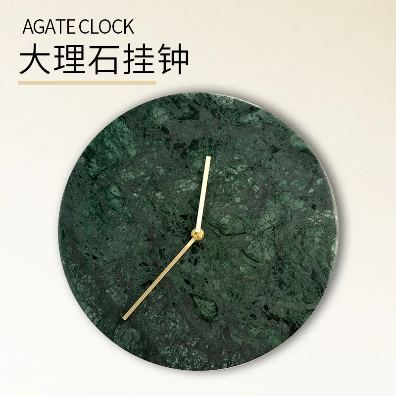 

Nordic Wall Clock Modern Minimalist Creative Living Room Home Clock Bedroom Fashion Marble Ornament Noiseless Clock