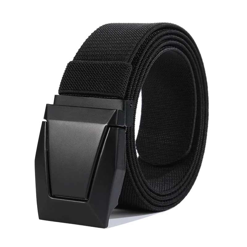 Male New Fashion Golf Sports Belt Metal Buckle Tough Nylon Canvas Men's Military Tactical Belts High Quality Outdoor Adjustable