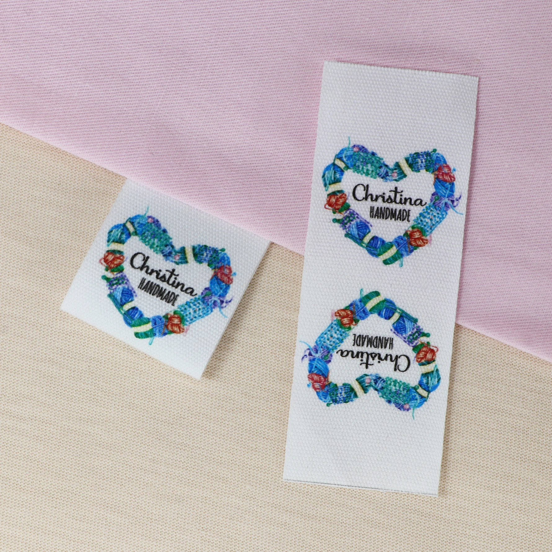 

Custom Clothing Labels , Personalized Brand, Cotton printed Tags, Handmade label, Logo or Text, Watercolor Labels (FR203)