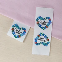 custom clothing labels personalized brand cotton printed tags handmade label logo or text watercolor labels fr203