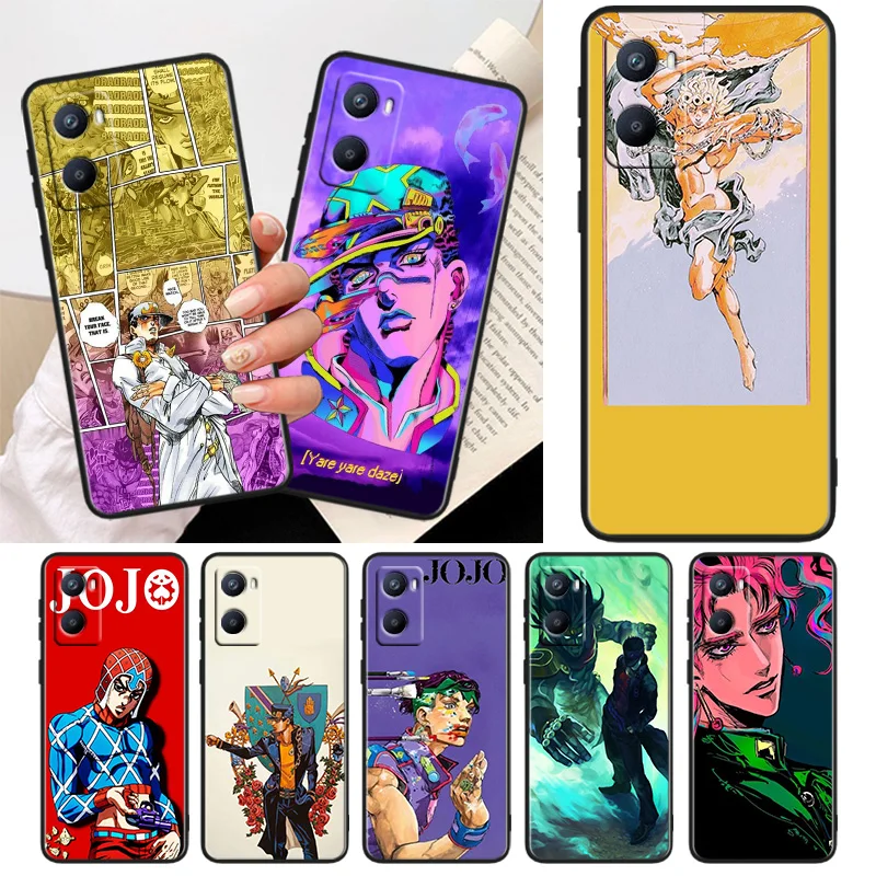 

JoJo Bizarre Adventure Phone Case For OPPO A56S A55 A54S A53S A52 A33 A32 A31 A16S A16 A12 A11S A9 A5 2020 Black Cover