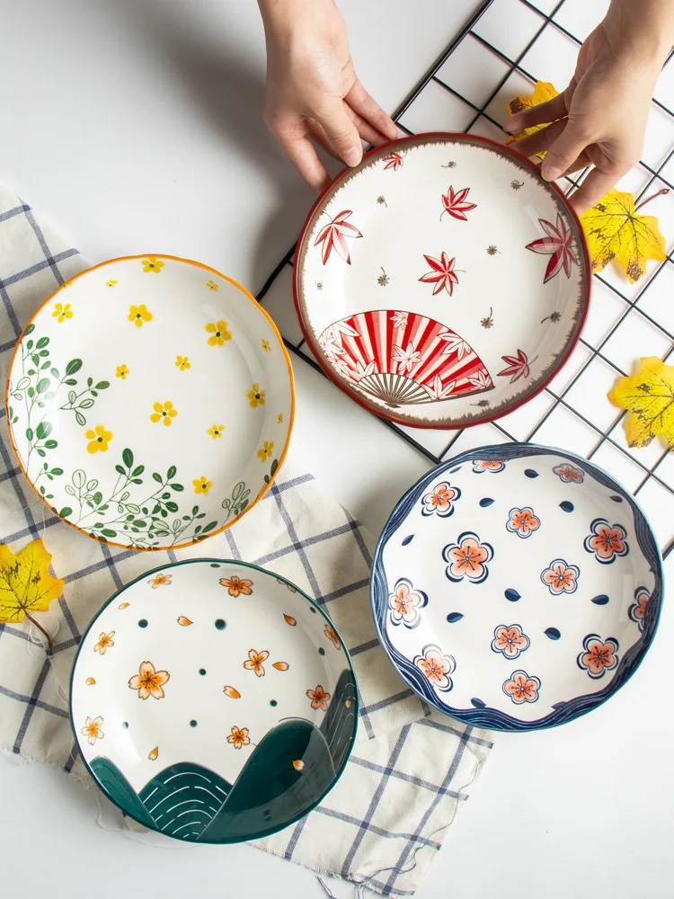 

Kitchen Tableware Dishes Nordic Cooking Plate Creative Meal Tray Luxury Table Plates Dining Tables Plates for Food Dish Dinner