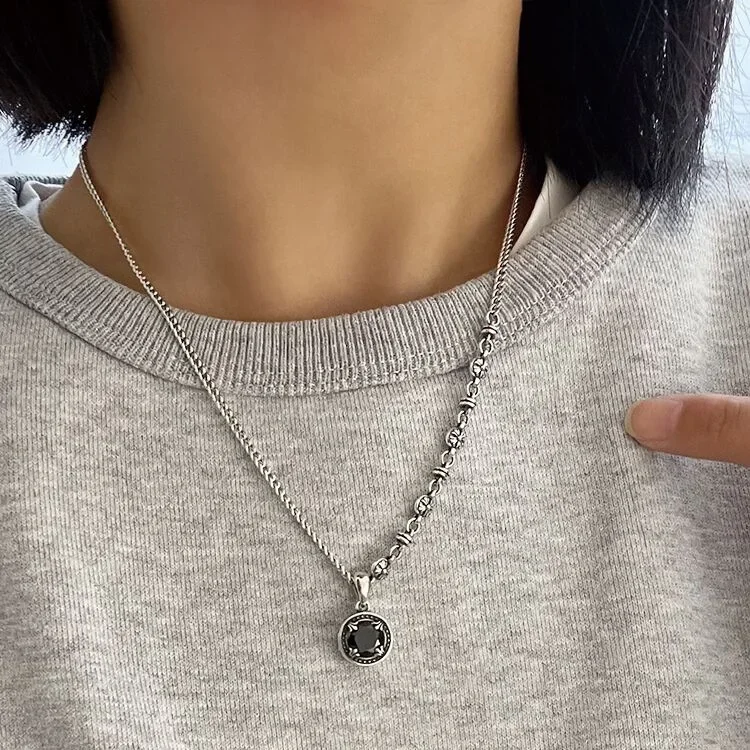 Женская цепочка с кулоном в виде креста винтажная до ключиц стиле хип-хоп