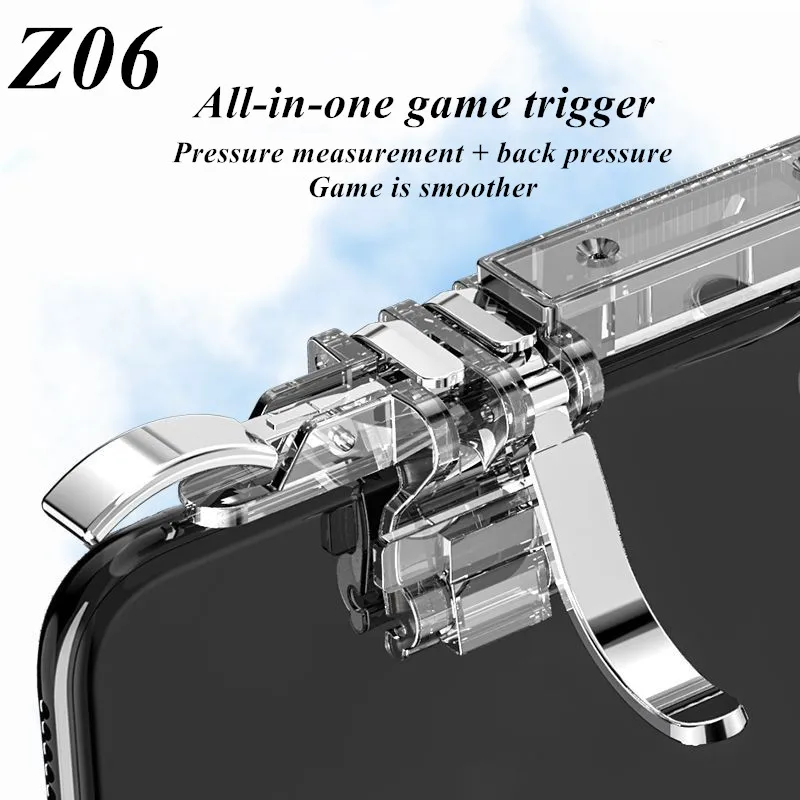 Мобильный игровой контроллер Z06 6 пальцев триггер для смартфона PUBG L1 R1 кнопка