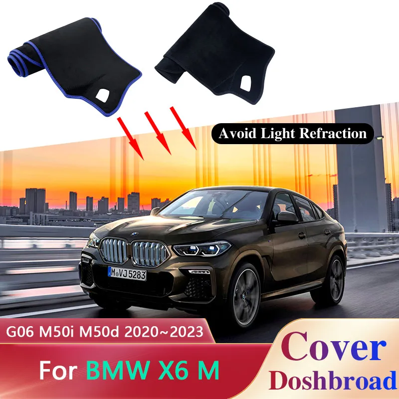 

Car Dashboard Cover Mat for BMW X6 M G06 M50i M50d 2020~2023 2021 2022 Custom Sunshade Anti-dirty Protect Rug Pad Accessories