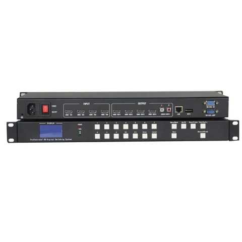 Матричный коммутатор 8x8 4x4 HDMI с аудио, Ethernet веб-приложение RS232 ИК-кнопка 6-в-1 переключатель HDCP 1080P 4K видео дисплей автоматический циклический