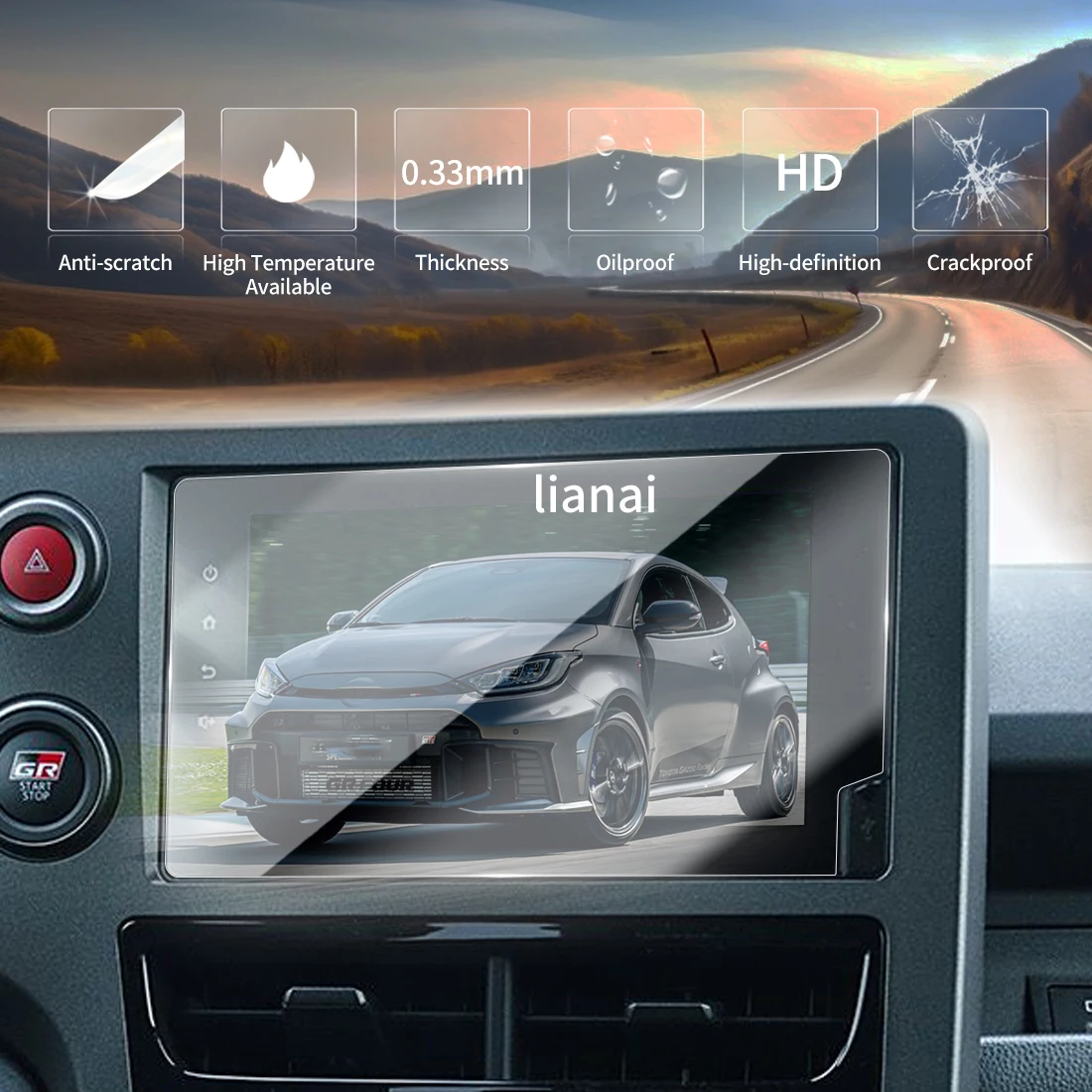 Защитная пленка для экрана Carplay защитная из закаленного стекла навигатор