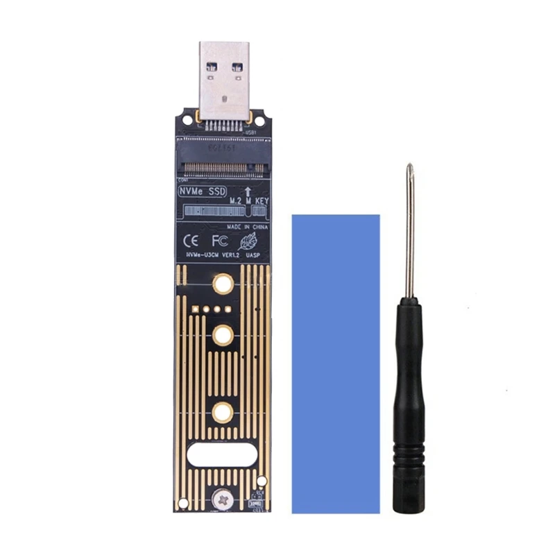 

TYPE-C SSD Adapter Card NVME PCIe Adapter Cards Supports Usb2.0 Compatible with Window / Linux And Other Systems