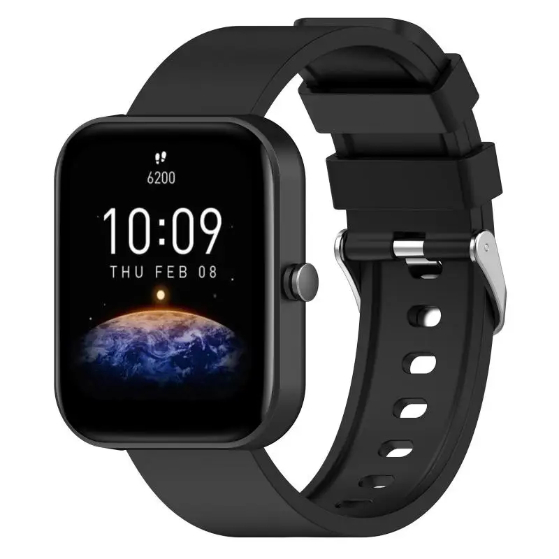 

For Amazfit Bip3 Sport Strap Comfortable Watch Strap Smartwatch Accessories Multi-color Watchband Replacement Strap Silver