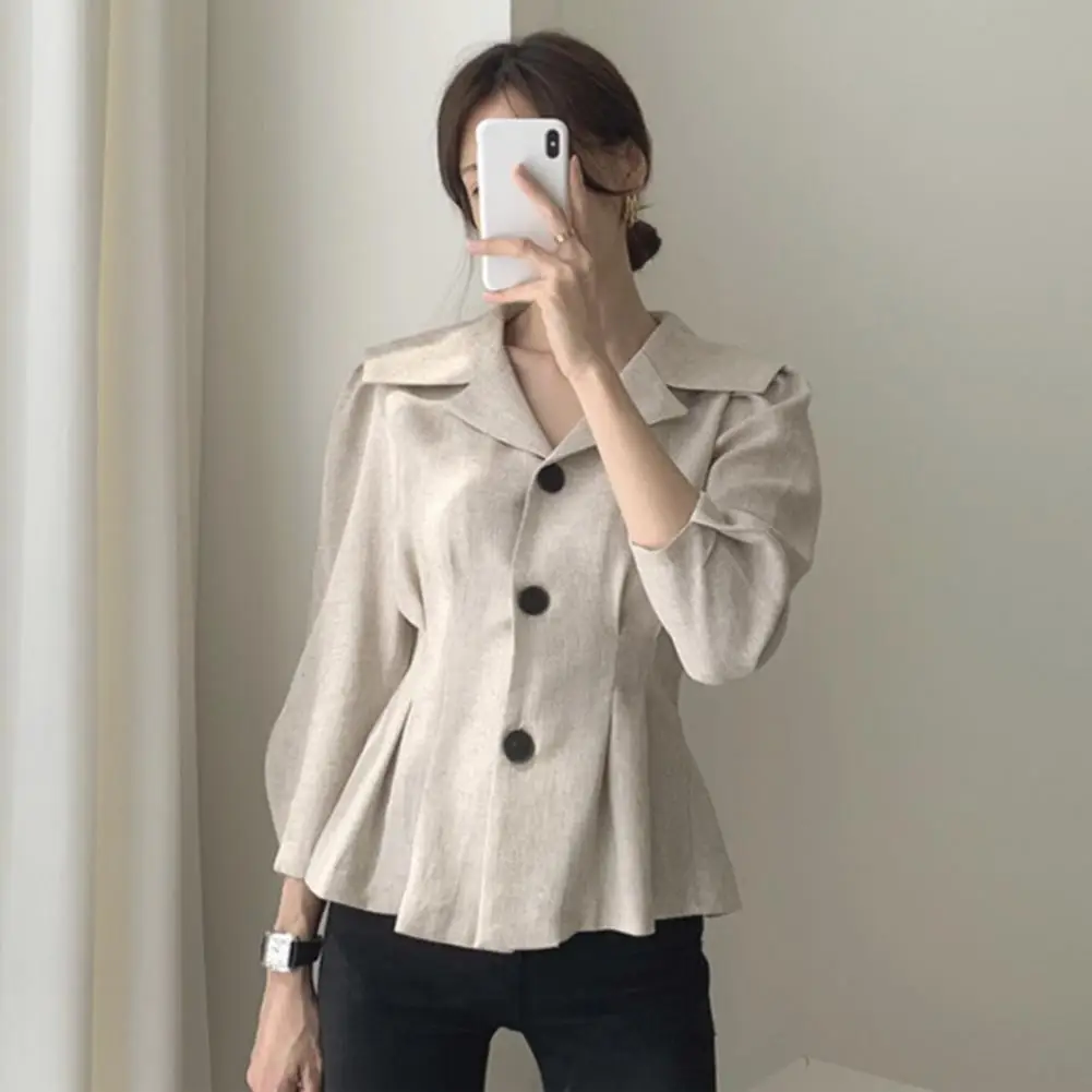 

Рубашка Женская Офисная с длинным рукавом, красивая мягкая туника на пуговицах, рабочая одежда на весну