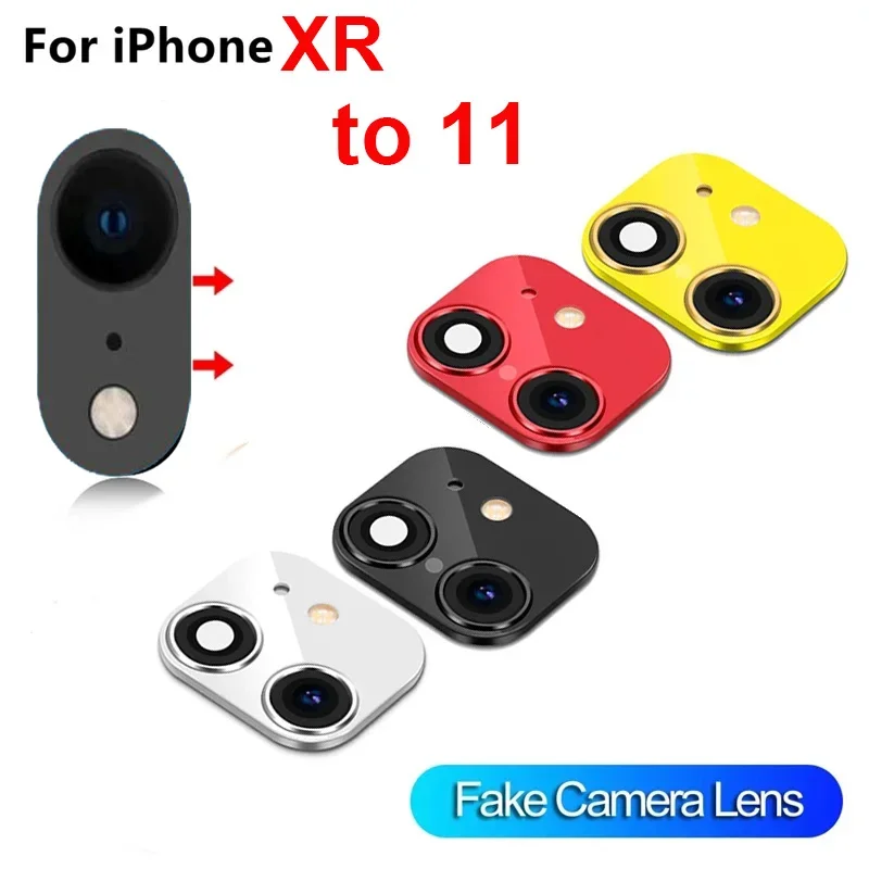 1 шт. наклейка-накладка на объектив камеры для iPhone XR, мгновенно превращает XR в iPhone 11, декоративная защитная накладка с розничной упаковкой (art.: 3920d9ce71e8a) - 3920d9ce71e8a