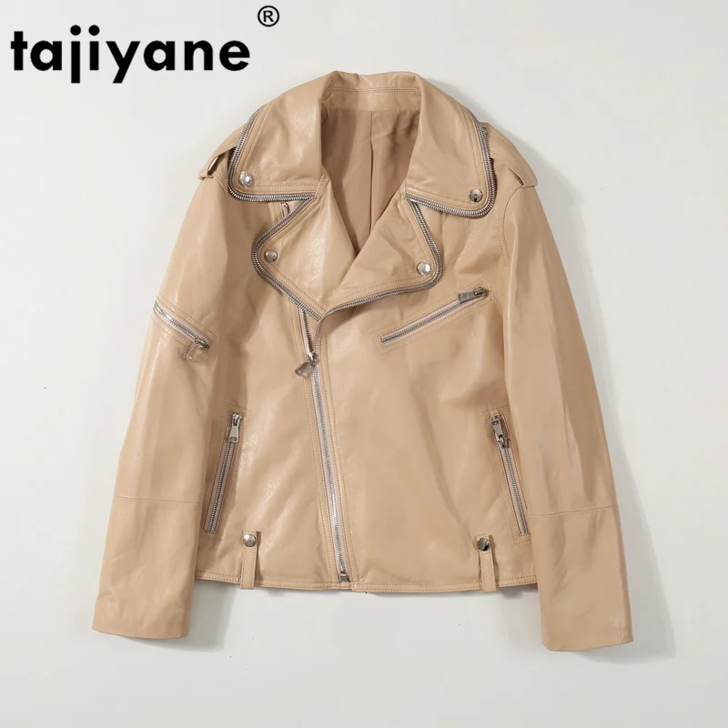 

Luxury brand Spring Autumn Coat Female Real Women Genuine Leather Woman Motorcycle Jackets Korean PY14