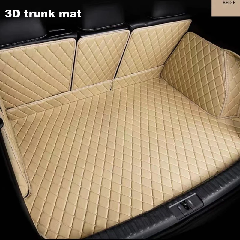 Коврики для заднего багажника автомобиля для Hyundai Santa Fe TM 2019 2020 2021 2022 2023, 5 сидений, автомобильные матовые коврики для салона, LWB версия, автомобильные аксессуары