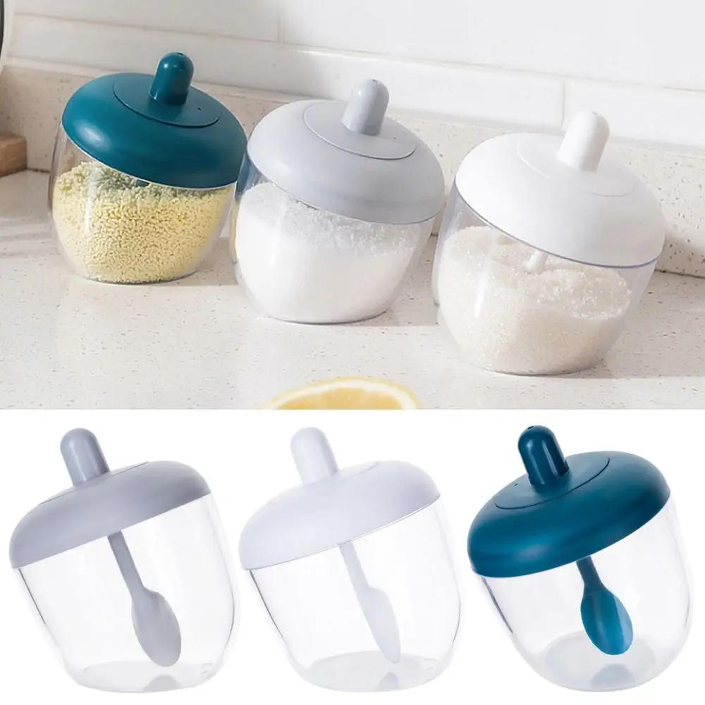 

Миниатюрная Пылезащитная влагостойкая банка для приправ, бутылка для приправ, кухонный инструмент с ложкой и крышкой