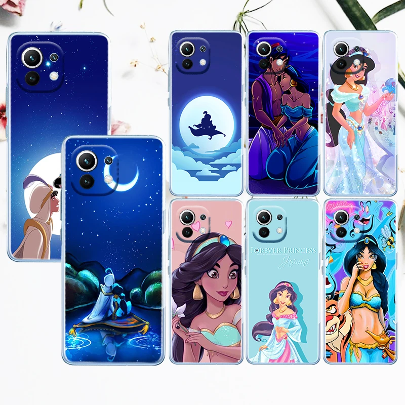 

Gril Disney Aladdin For Xiaomi Mi 12X 12 11 11T 11i 10T 10 Pro Lite Ultra 5G 9T 9SE A3 Soft TPU Transparent Phone Case