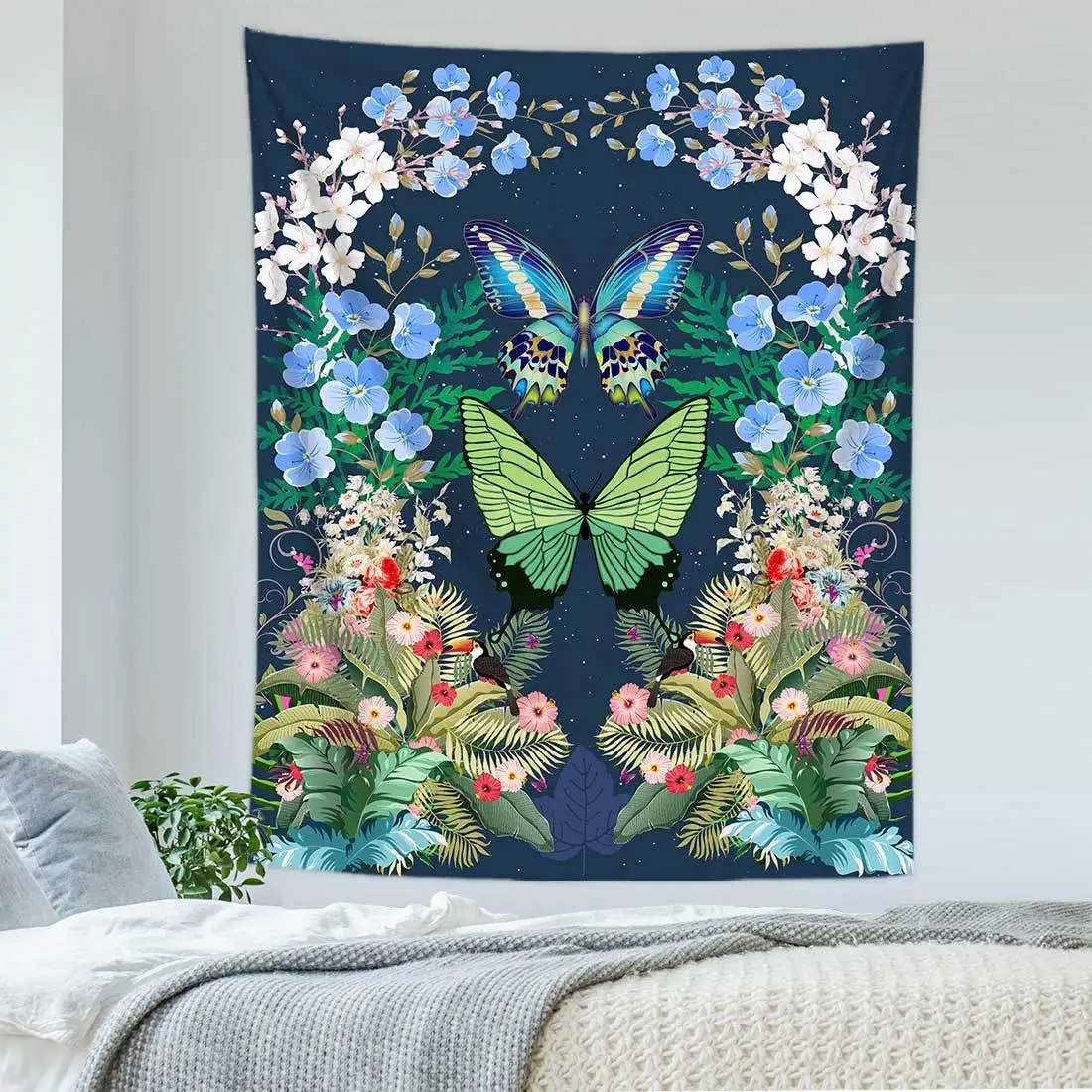 макраме декор на стену гобелен комнаты Гобелен с изображением гриба настенное