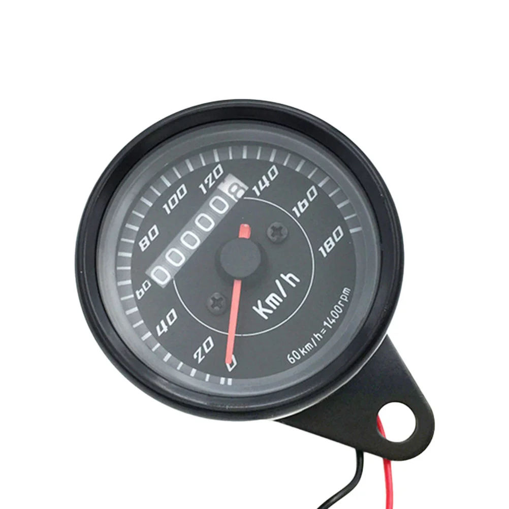 

1 Pc Motorcycle Odometer Retro Black Modified Full Metal Odometer Code Table Speed Meter for Motorbike