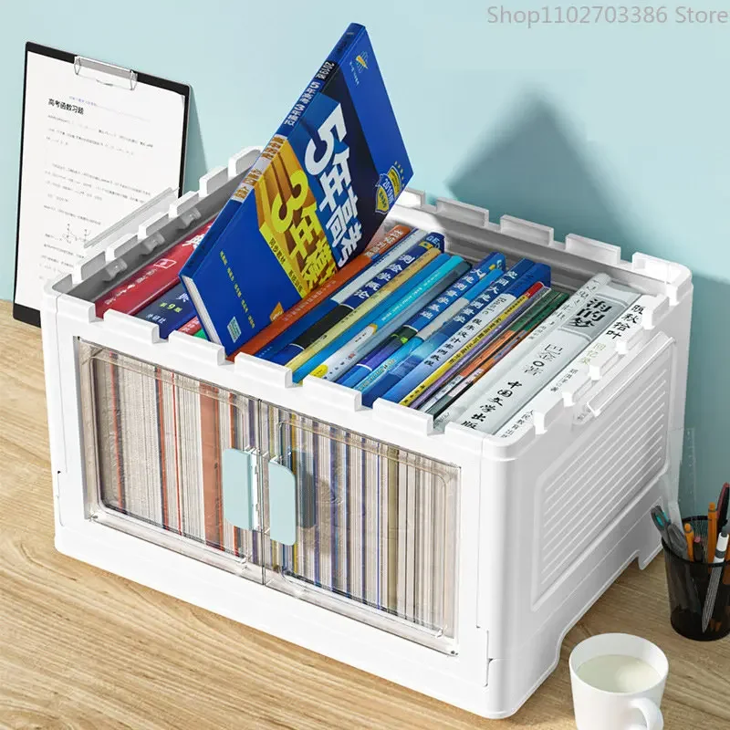 

Large Capacity Foldable Storage Box Transparent Stackable Clothes Storage Box Container Clothing Book Groceries Organizer Box