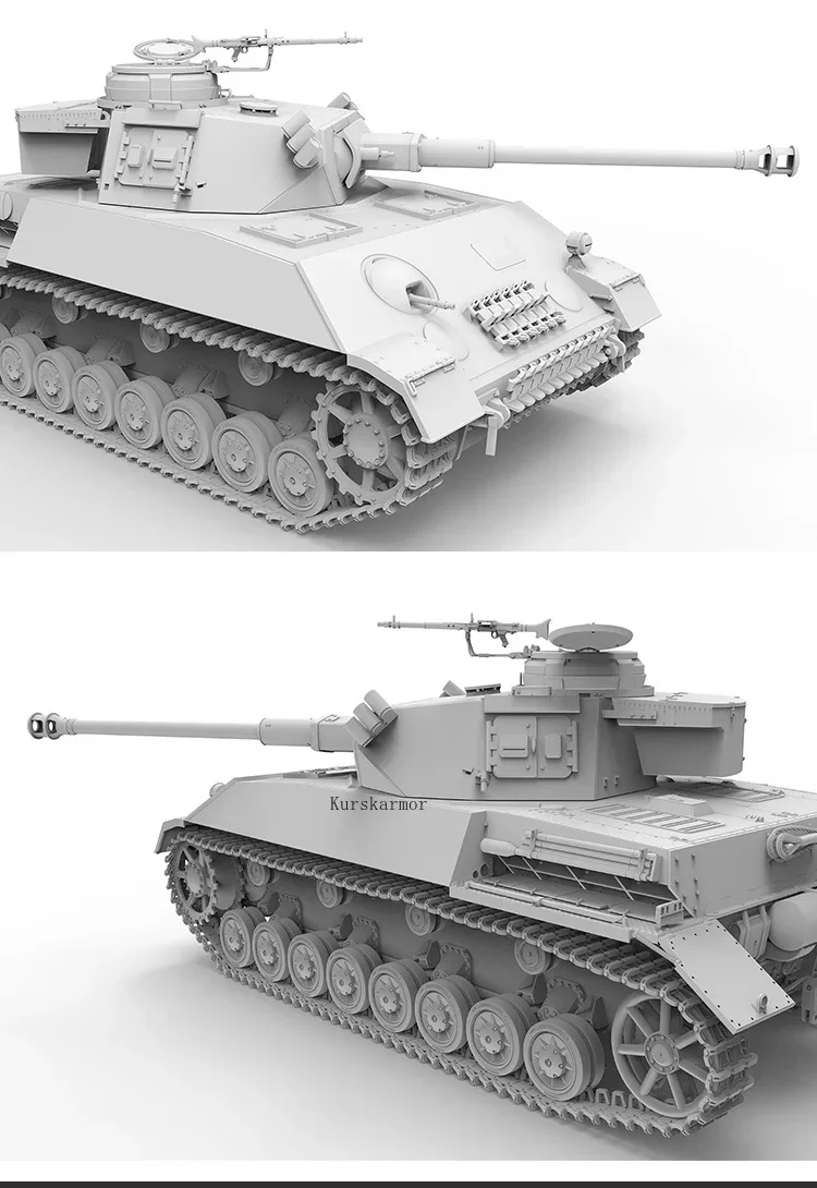 Фото Увлекательная коллекционная модель Amusing Hobby Pz.Kpfw.IV Ausf.H Krupp-Entwurf W1466 35A037 1/35, детская игрушка, подарок на день рождения №2