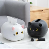 kawaii cat tissue box napkin case cute cat style desktop decoration for bedroom living room toilet nordic style paper holder new