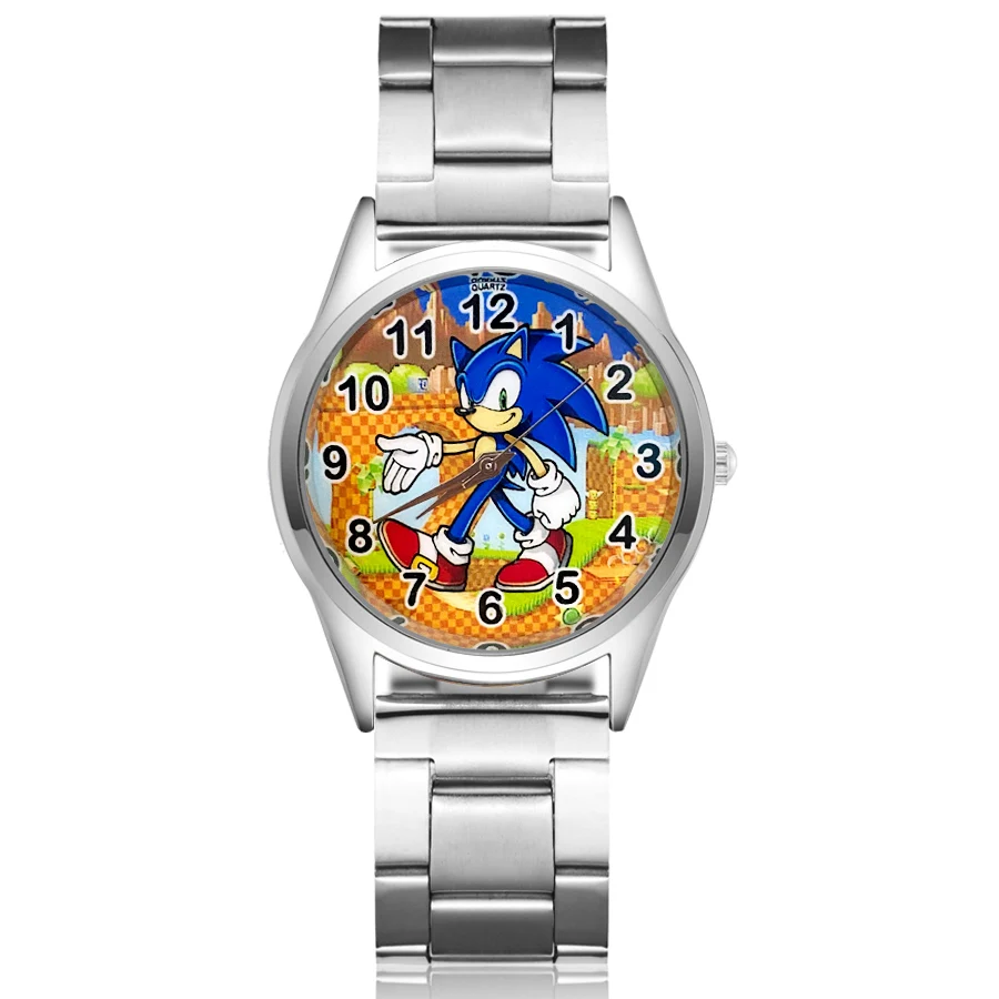 

Мультяшные наручные часы Стиль еж для детей женщин студентов девочек мальчиков Кварцевые Металлические Стальные часы JC149