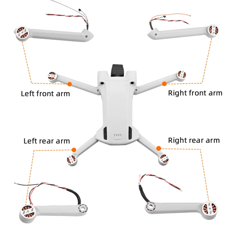 

Left Right Front Rear Motor Arm for DJI MINI 3 Pro Landing Gear Replacement Spare Replace Accessories