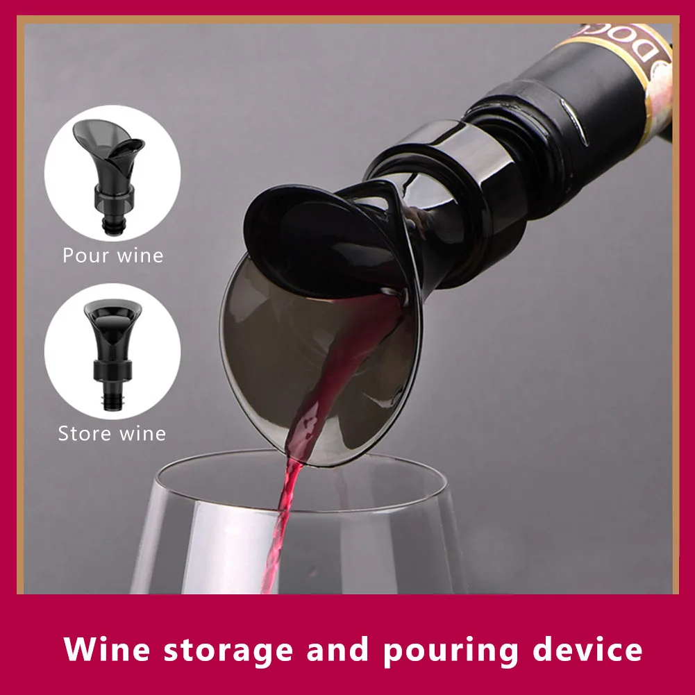 

2 in 1 Wine Aerating Pourer CAP Dispenser Spout Glass Bottle Fresh Keeping Spout Decanter Stopper Bartender Bar Tools