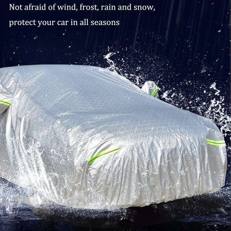 

Waterproof Dustproof Snowproof Sunproof Car Cover Thickened Cover Suitable For All Models Hatchback Saloon SUV MPV Cars Covers