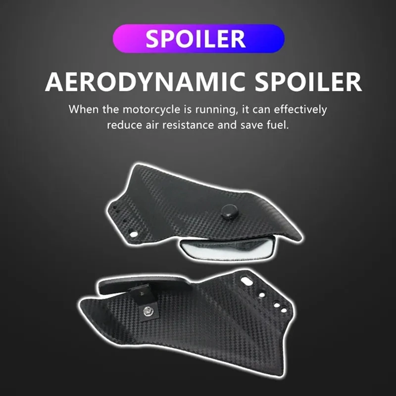

Motorcycle Flank Spoiler Fairing Universal With Mirrors ABS Carbon Fiber Pattern For Honda CBR650R Yamaha YZF R1 YZF R6 T-MAX530
