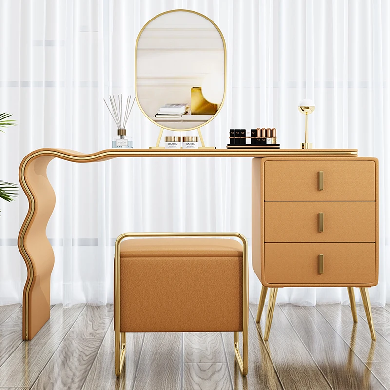 

1 Luxury Online Celebrity Dressing Small-sized Dresser Storage Cabinet Integrated Dark Green Modern Bedroom Simple Table