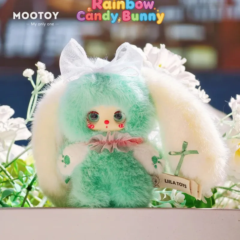 Фото Оригинальная виниловая кукла Liila из серии Rainbow Candy Bunny, коллекционная фигурка в закрытой упаковке, подвеска, украшение для сумки, настольный декор, игрушки, подарки №5