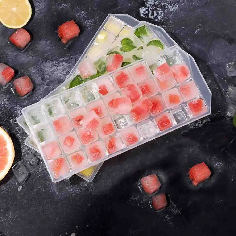

21/36 Grid Ice Tray Mold Food Grade PC Ice Cube Square Tray Mold Ice Cube Maker For Cocktail Juice Whiskey DIY Kitchen Gadgets