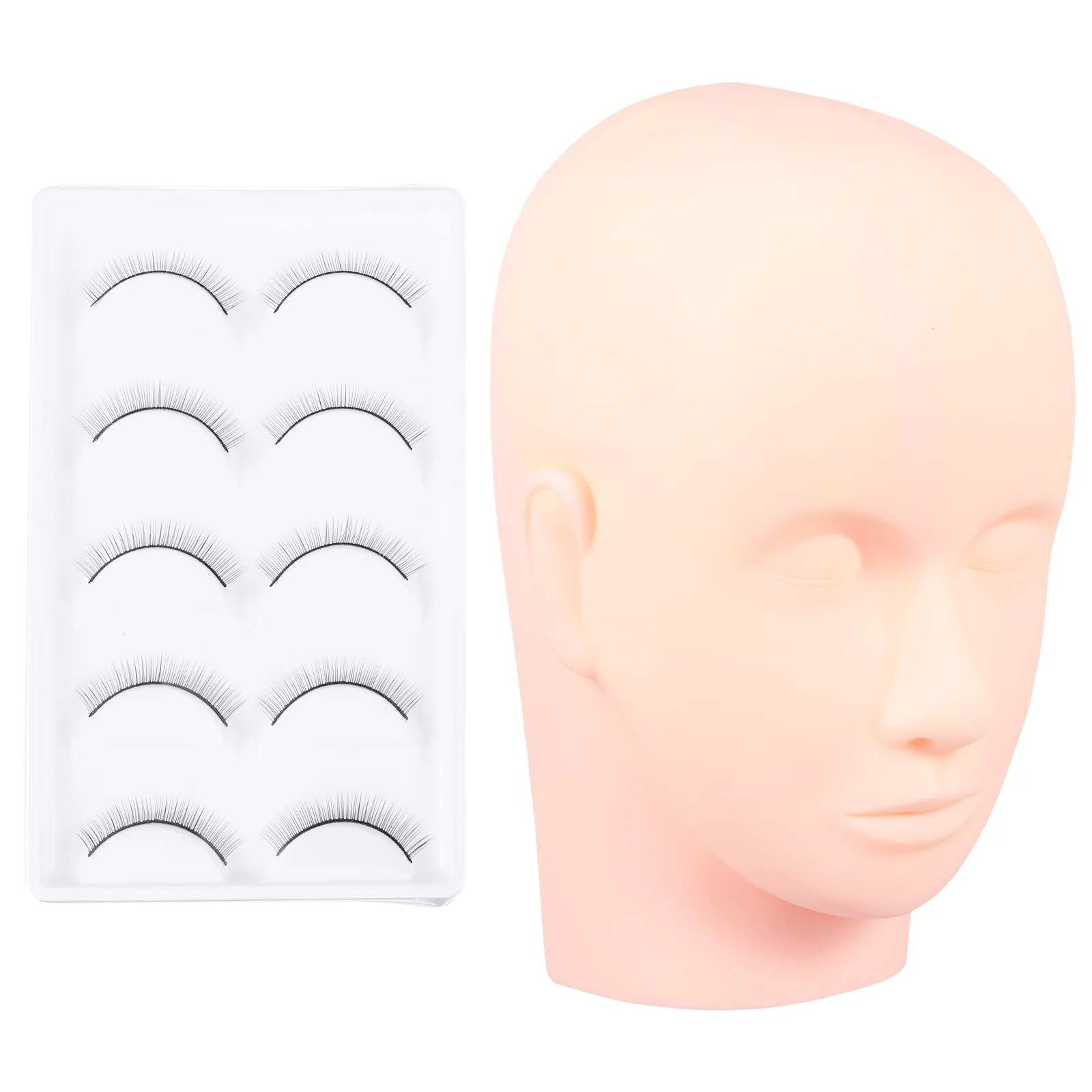 

1 Set Eyelash Extension Practice Removable Mannequin Head Model Fake Eyelash
