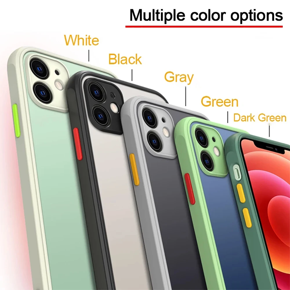 ASTUBIA Shockproof Silicone Phone Case for iPhone 13 Pro Max Transparent Case for iPhone 11 12 Pro Mini XS XR X 7 8 Plus Cover