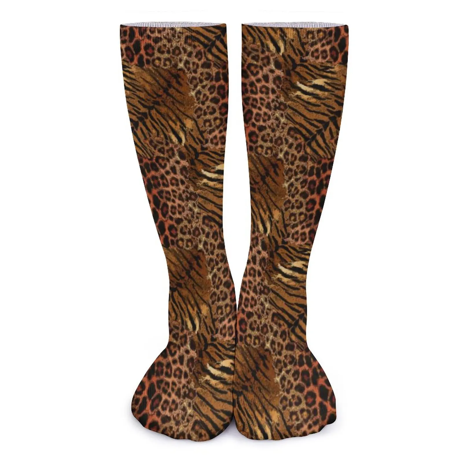 

Леопардовые чулки из кожи тигра женские модные носки с пятнистым котом в полоску мягкие модные носки нескользящие дизайнерские носки для скейтборда подарок