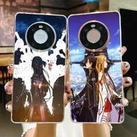 yinuoda sword art online phone case for samsung s21 a10 for redmi note 7 9 for huawei p30pro honor 8x 10i cover