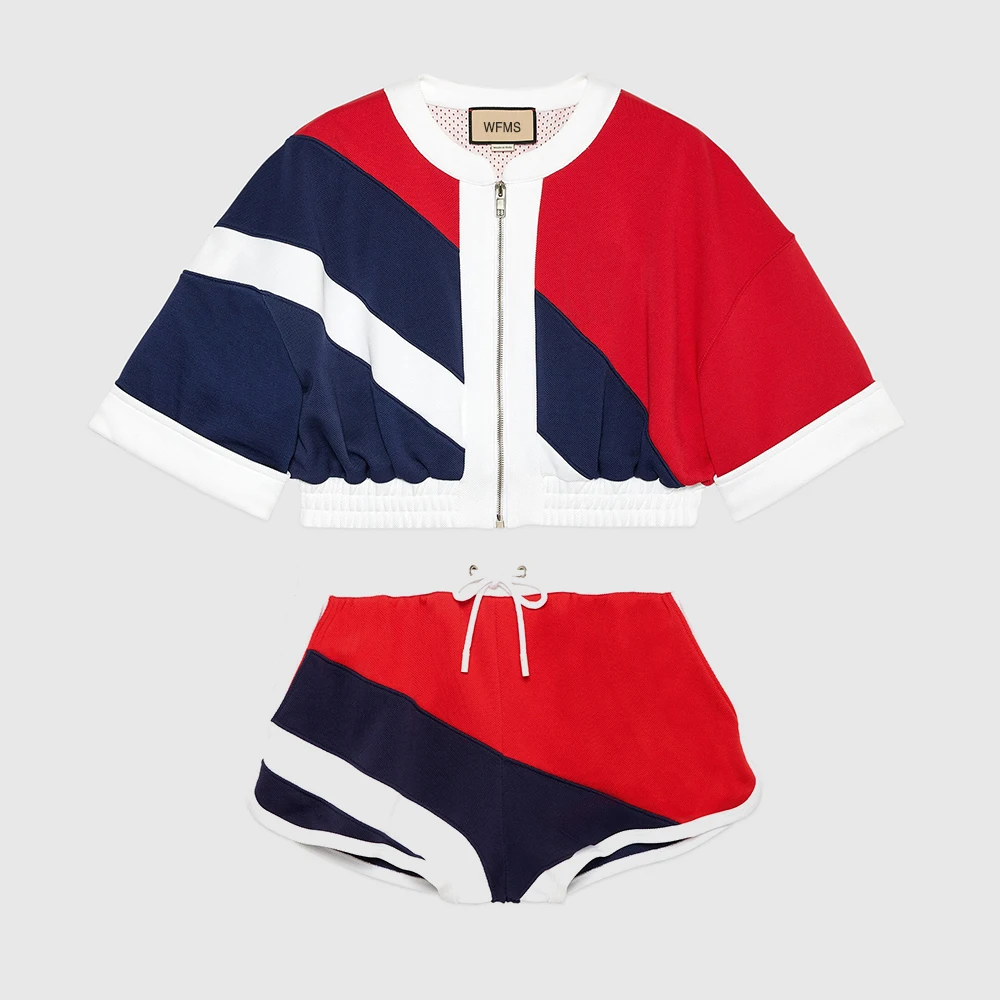 

MS Pearl Ground Cotton Shorts Zipper Jacket#wfms6233